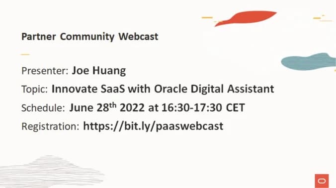 Innovate SaaS with Chatbots based on Oracle Digital Assistant