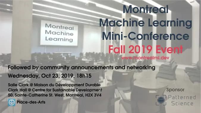 Machine Learning Mini-Conference - Fall 2019 Event