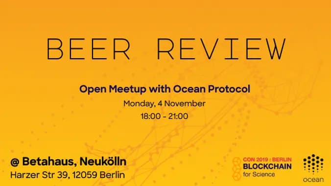 Beer Review: Open Meetup with Ocean Protocol