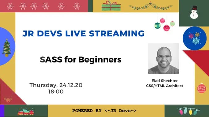 JR Devs Live Streaming - SASS for Beginners
