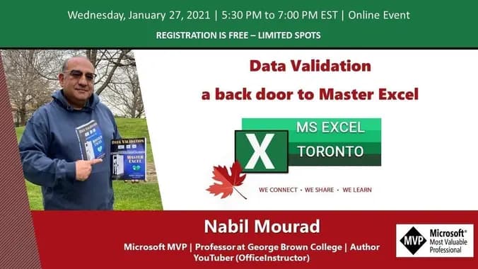 Data Validation: a back door to Master Excel | Nabil Mourad