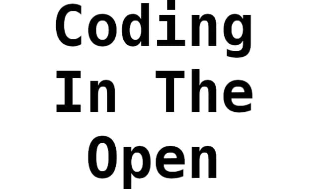 Coding in the Open - a week of daily webinars around Open Source practices