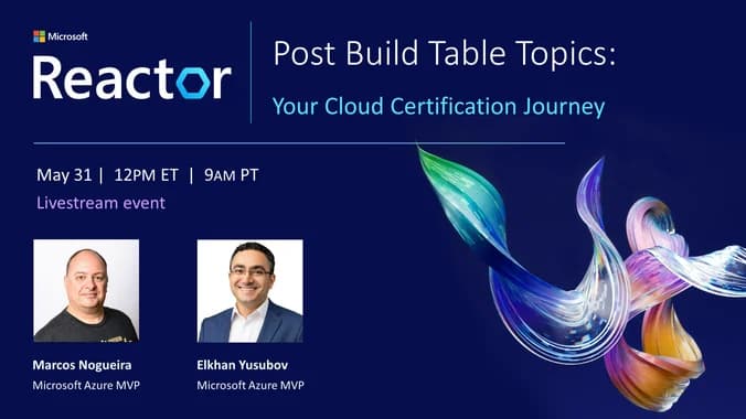 Post Build Table Topics: Your Cloud Certification Journey