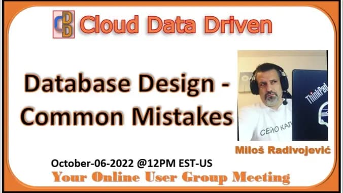 Database Design - Common Mistakes - Miloš Radivojević