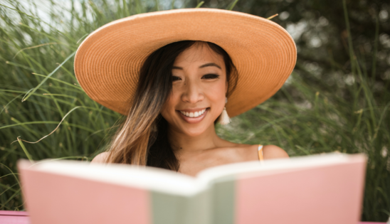 Reading a book