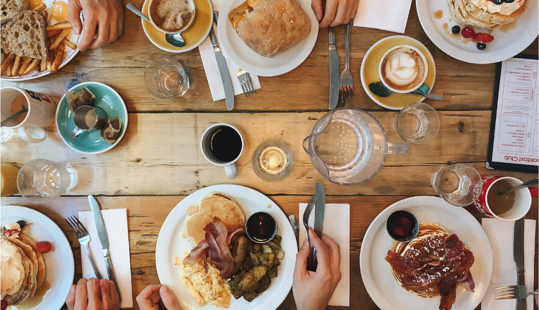 Table full of food