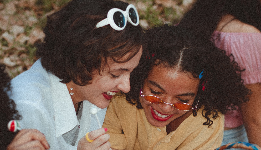 adult and teen smiling