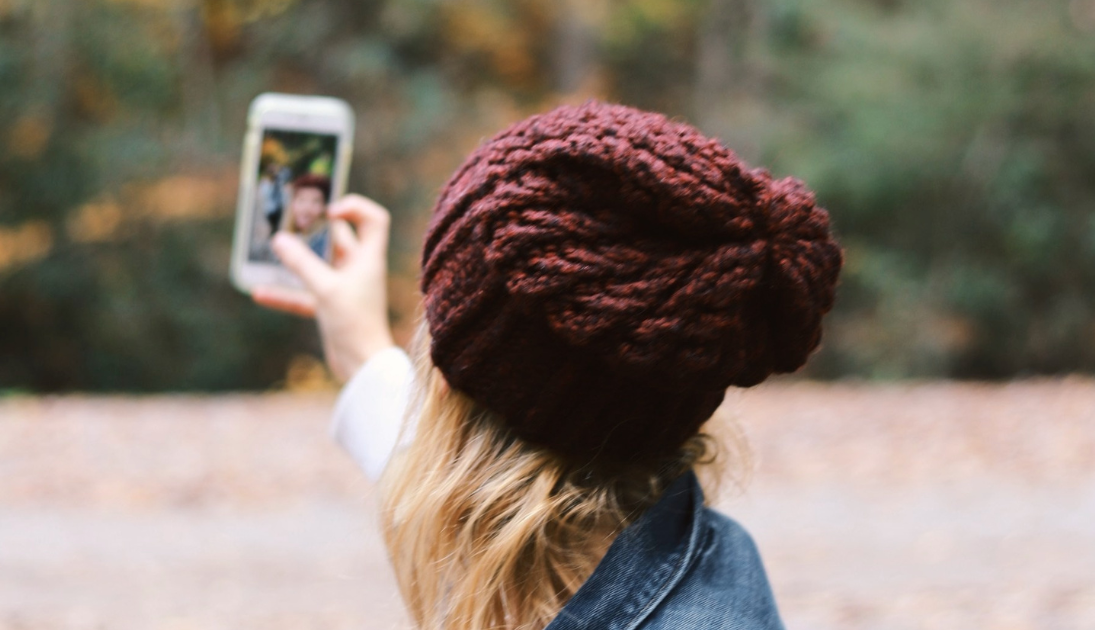 Person taking a selfie